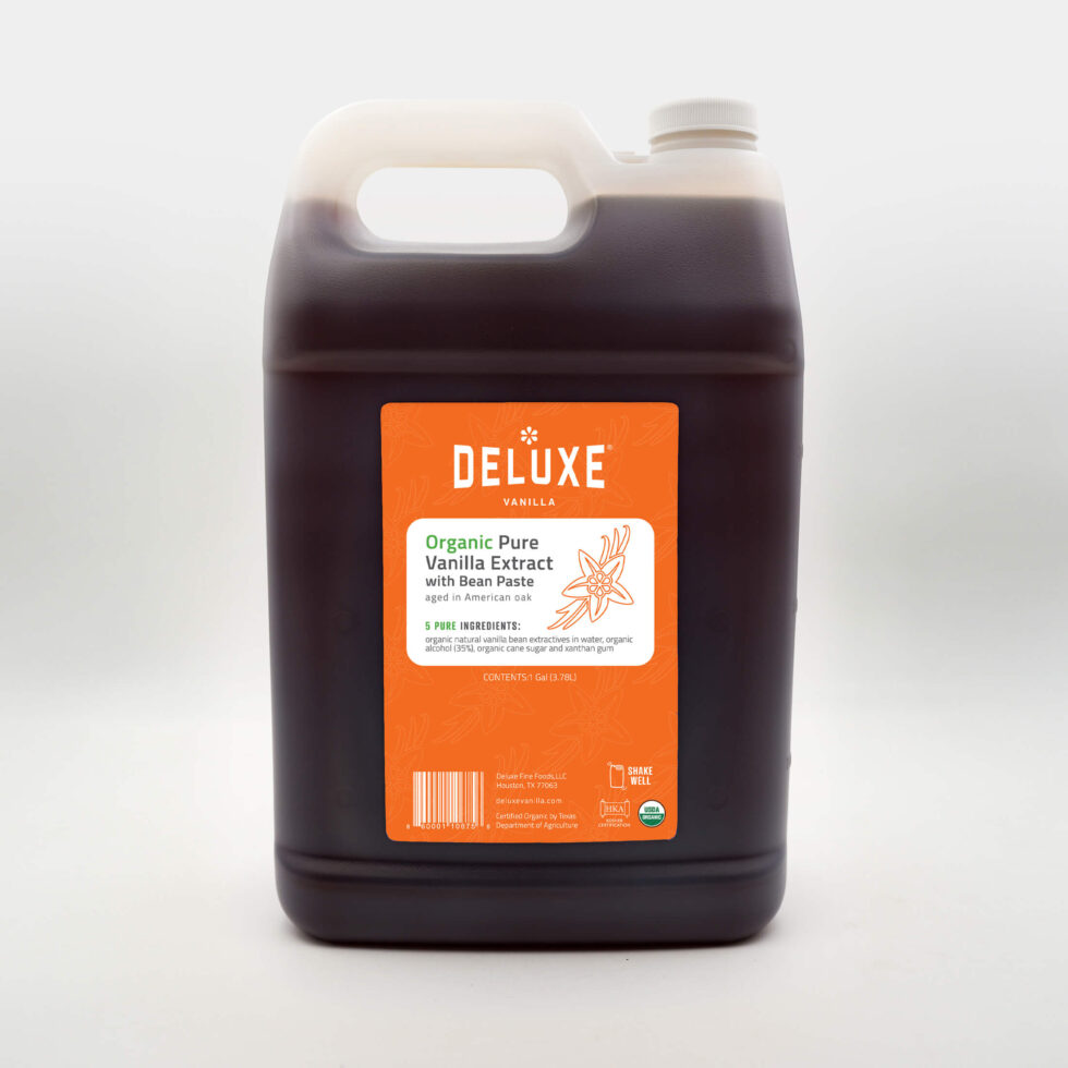 Organic Pure Vanilla Extract with Bean Paste (1 Gallon)