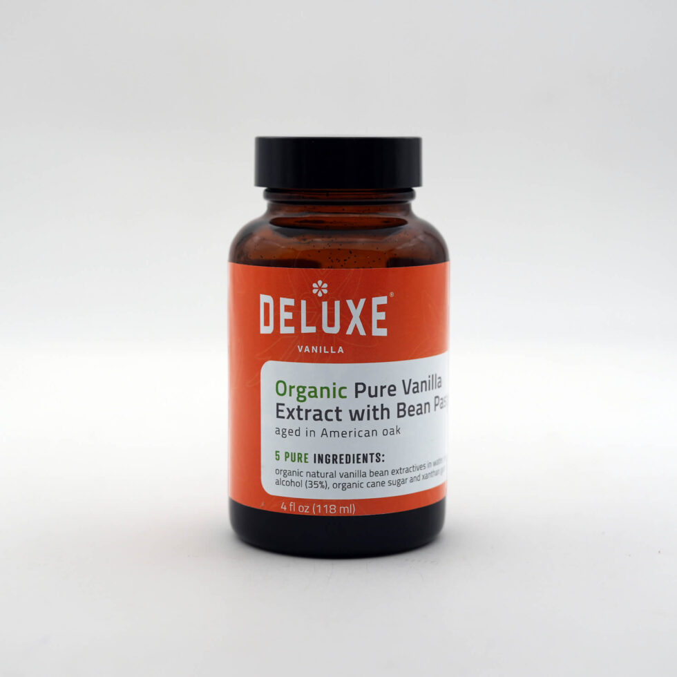 Organic Pure Vanilla Extract with Bean Paste (4 fl oz - case of 24 bottles)