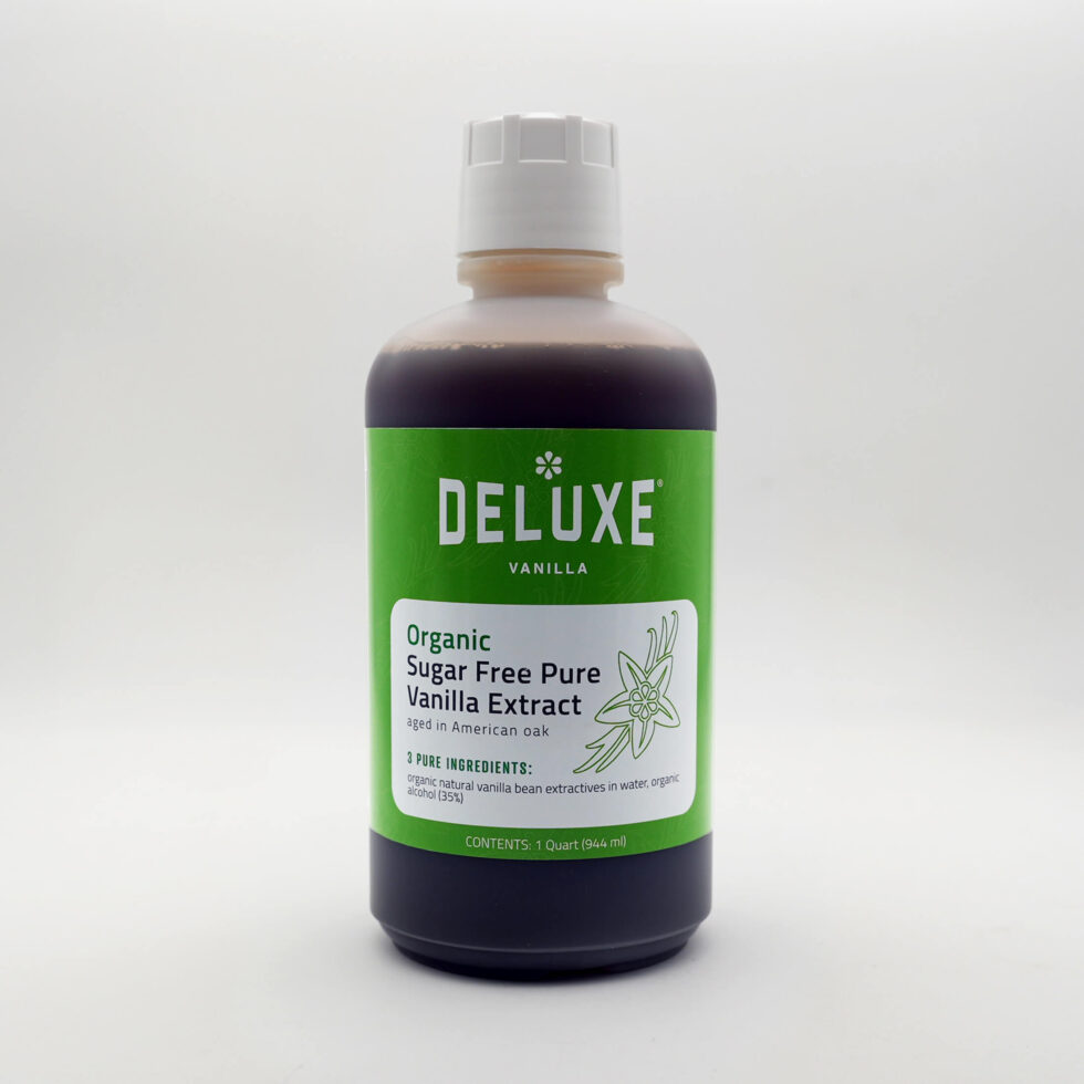 Organic Sugar Free Pure Vanilla Extract (1 Quart)
